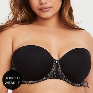 Torrid Black Strapless Bra